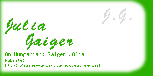 julia gaiger business card