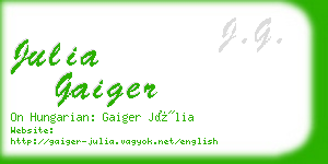 julia gaiger business card